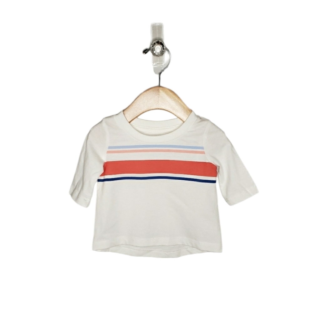 NWT Gymboree 0-3 Months Baby Varsity Stripe Three Quarter Sleeve Top
